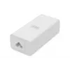 DIGITUS Gigabit Ethernet PoE+ Injector 802.3at, 30 W mazs korpuss, balts