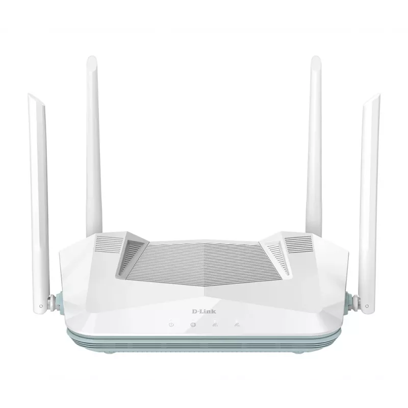 D-Link EAGLE PRO AI AX3200 viedais maršrutētājs, Wi-Fi 6 (802.11ax), divjoslu (2,4 GHz / 5 GHz), Ethernet LAN, balts, galda/pie sienas maršrutētājs