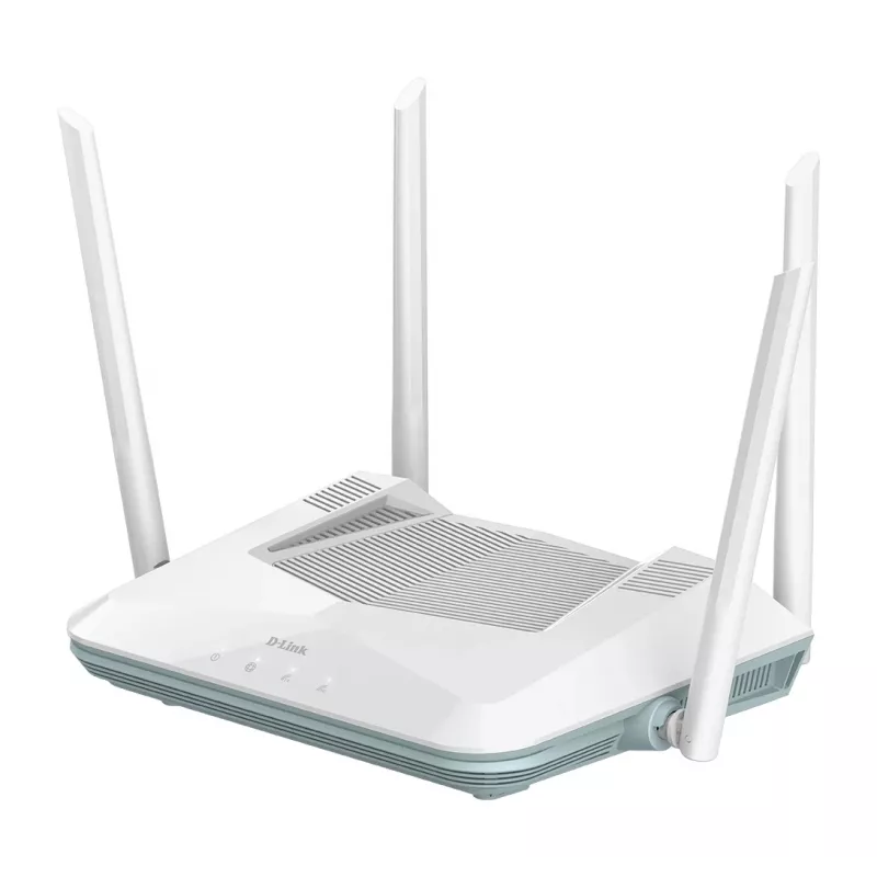 D-Link EAGLE PRO AI AX3200 viedais maršrutētājs, Wi-Fi 6 (802.11ax), divjoslu (2,4 GHz / 5 GHz), Ethernet LAN, balts, galda/pie sienas maršrutētājs