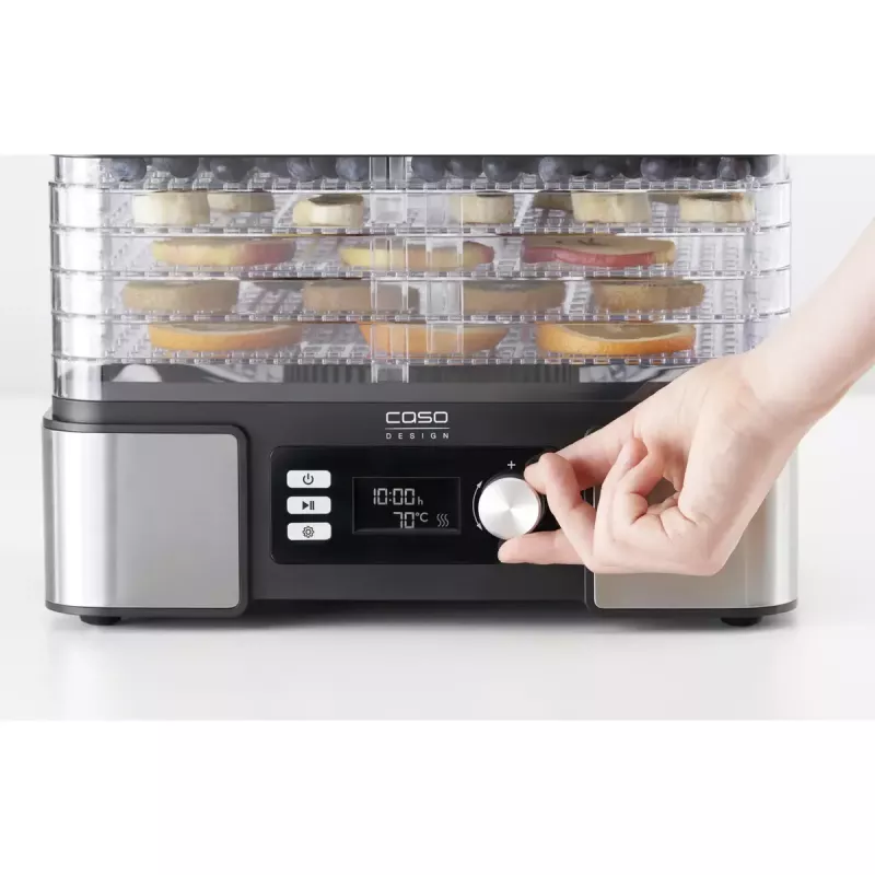 Pārtikas žāvētājs Caso DH 450 — 5 paplātes, jauda 370–450 W