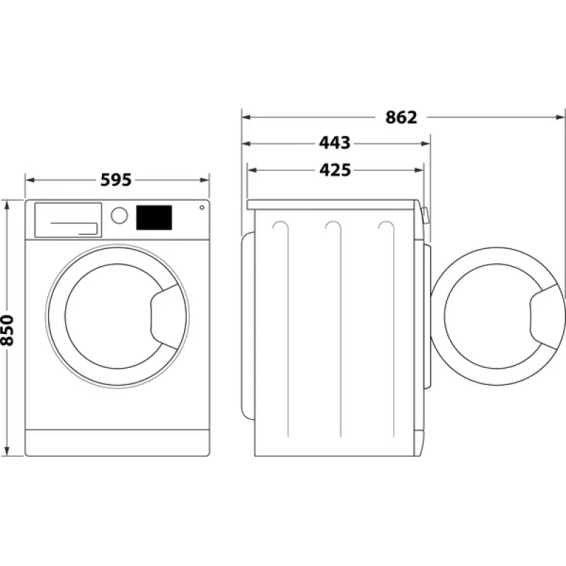 Indesit MTWSE 61294 WK EE veļas mazgājamā mašīna ar priekšējo ielādi 6 kg 1151 apgr./min Balta