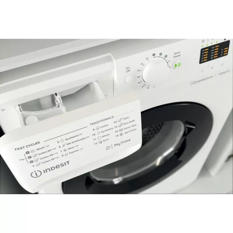 Indesit MTWSA 61294 WK EE veļas mašīna ar priekšējo ielādi 6 kg 1151 RPM Balta