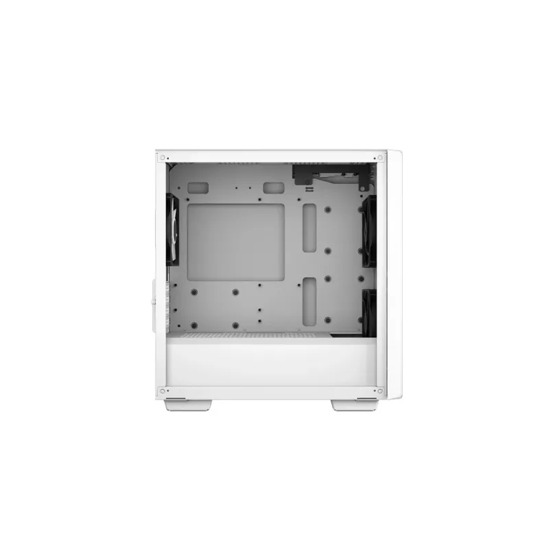 PC korpuss DeepCool CC360 WH ARGB Mini Tower White — Micro‑ATX/Mini‑ITX, rūdīts stikls, 2x 3.5 collu + 3x 2.5 collu, 2x priekšējie 120 mm ventilatori