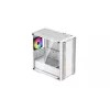 PC korpuss DeepCool CC360 WH ARGB Mini Tower White — Micro‑ATX/Mini‑ITX, rūdīts stikls, 2x 3.5 collu + 3x 2.5 collu, 2x priekšējie 120 mm ventilatori