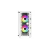 PC korpuss DeepCool CC360 WH ARGB Mini Tower White — Micro‑ATX/Mini‑ITX, rūdīts stikls, 2x 3.5 collu + 3x 2.5 collu, 2x priekšējie 120 mm ventilatori
