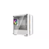 PC korpuss DeepCool CC360 WH ARGB Mini Tower White — Micro‑ATX/Mini‑ITX, rūdīts stikls, 2x 3.5 collu + 3x 2.5 collu, 2x priekšējie 120 mm ventilatori