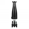 Sāls un piparu dzirnaviņu komplekts Adler AD 4449B — nerūsējošais tērauds/melns, 150 ml ietilpība, litija baterija, 80×80×263 mm