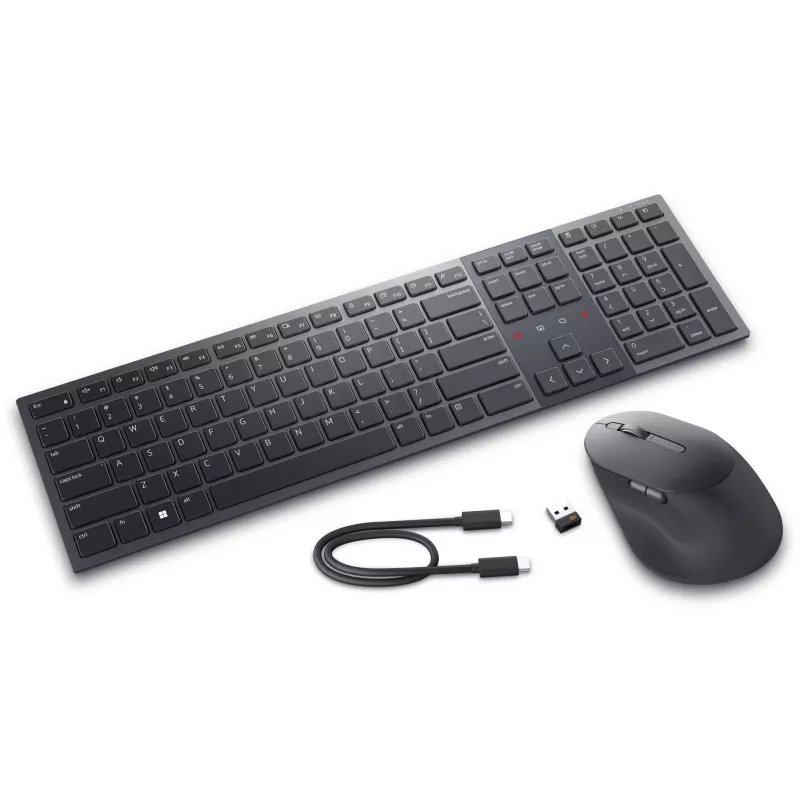 DELL Pro Premium sadarbības tastatūra un pele - KM900 - US International (QWERTY)