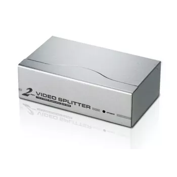 ATEN 2-Port VGA Video Splitter (350 MHz), VGA, 2x VGA, 1920 x 1440 pikseļi, Sudraba, Metāla, 30 m