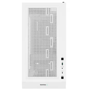 PC korpuss DeepCool CH560 DIGITAL WH Midi Tower — balts, EATX/ATX, rūdīts stikls, RGB ventilatori, USB-C