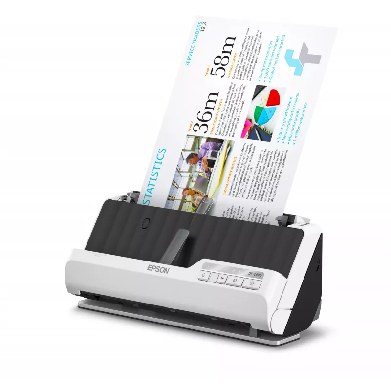 Epson DS-C490 ADF + lokšņu padeves skeneris 600 x 600 DPI A4 Melns, Balts