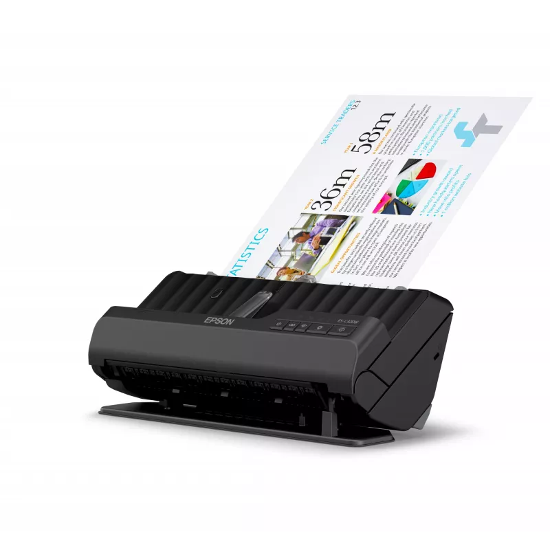 Epson ES-C320W ADF + lokšņu skeneris 600 x 600 DPI A4 Melns