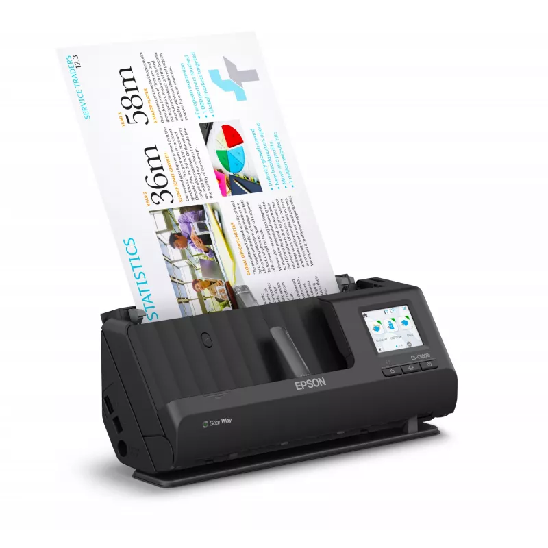 Epson ES-C380W ADF + lokšņu padeves skeneris 600 x 600 DPI A4 Melns