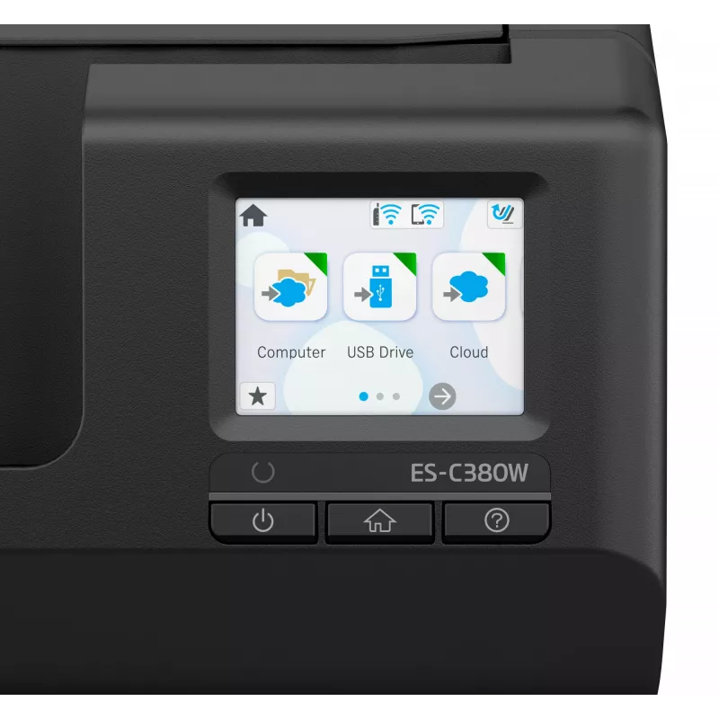 Epson ES-C380W ADF + lokšņu padeves skeneris 600 x 600 DPI A4 Melns