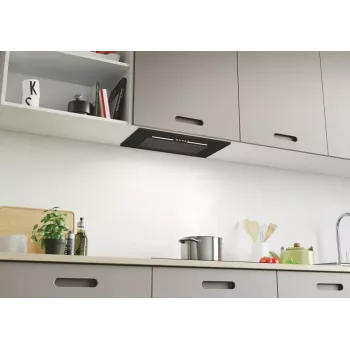 Iebūvējams tvaika nosūcējs CANDY CPY5MBG, 520 mm, 298 m³/h, melns stikls, kanālu/recirkulācijas režīms