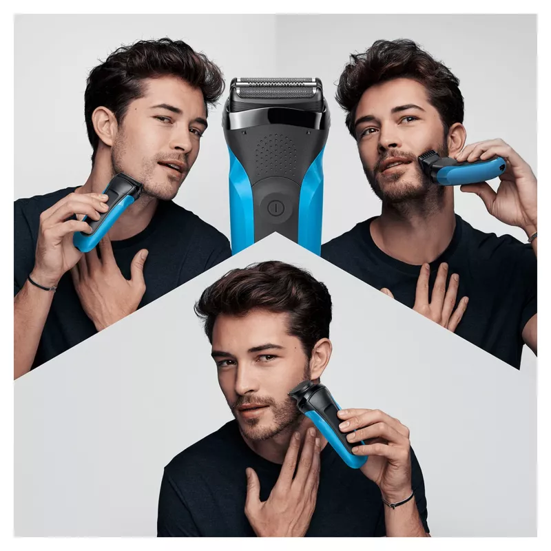 Braun Series 3 310BT elektriskais skuveklis - mitrās un sausās skūšanas folijas skuveklis ar bārdas trimmera uzgaļiem