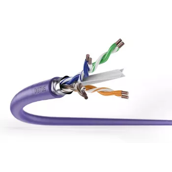 DIGITUS instalācijas kabelis - CAT6 - F/UTP - AWG 23/1 - 100m - Violeta
