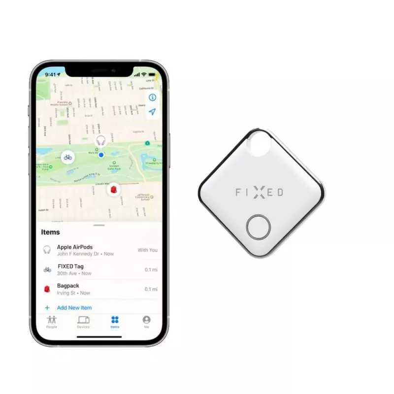 Bluetooth lokalizācijas birka FIXED FIXTAG-WH — viegla 11 g, balta