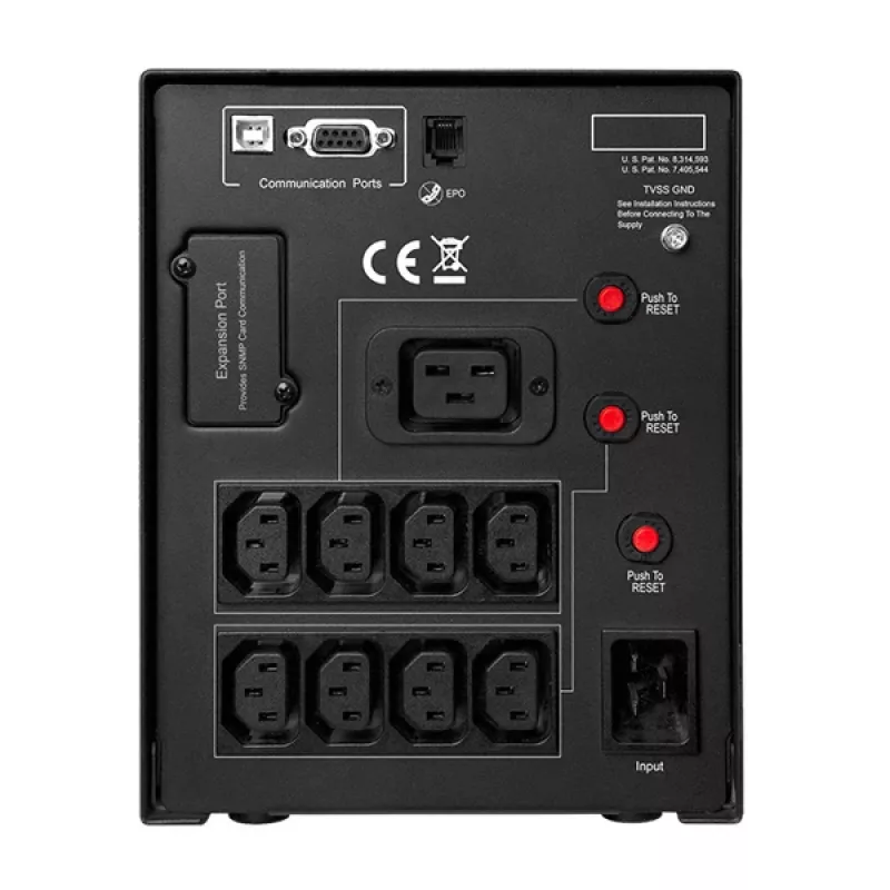CyberPower PR2200ELCDSL nepārtrauktās barošanas avots (UPS) Line-Interactive 2.2 kVA 1980 W 9 AC kontaktligzdas