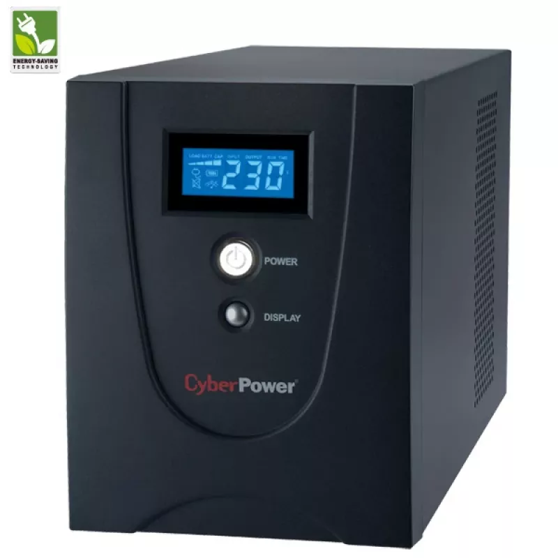 Nepārtrauktās barošanas avots CYBERPOWER VALUE2200EILCD, 2,2 kVA (1320 W), 6 maiņstrāvas ligzdas, AVR, LCD, tornis, 230 V