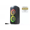 Ballīšu skaļrunis Sharp PS-949 — 2.1 kanāli, 132 W PMPO, 8 collu zemfrekvences skaļrunis, Bluetooth A2DP/AVRCP, vadu un bezvadu, melna, plastmasas korpuss