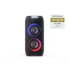 Ballīšu skaļrunis Sharp PS-949 — 2.1 kanāli, 132 W PMPO, 8 collu zemfrekvences skaļrunis, Bluetooth A2DP/AVRCP, vadu un bezvadu, melna, plastmasas korpuss