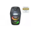 Ballīšu skaļrunis Sharp PS-949 — 2.1 kanāli, 132 W PMPO, 8 collu zemfrekvences skaļrunis, Bluetooth A2DP/AVRCP, vadu un bezvadu, melna, plastmasas korpuss