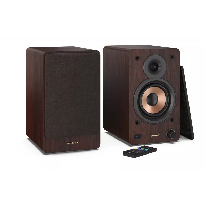 Sharp BOOKSHELF SPEAKERS 2-ceļu brūni vadu un bezvadu 60 W