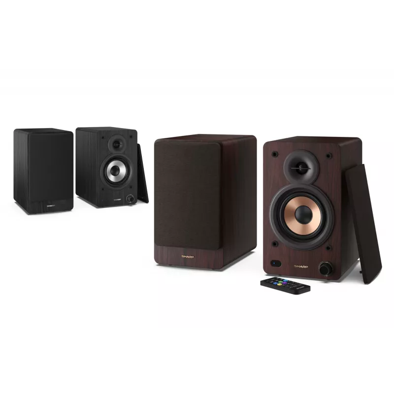 Sharp BOOKSHELF SPEAKERS 2-ceļu brūni vadu un bezvadu 60 W