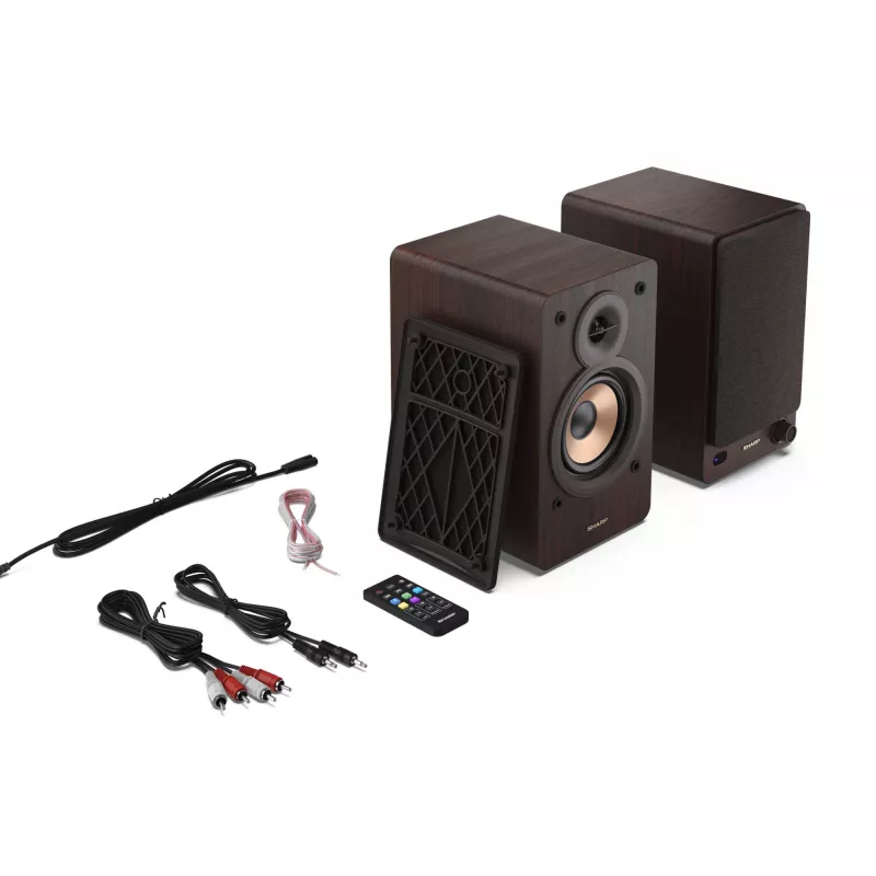 Sharp BOOKSHELF SPEAKERS 2-ceļu brūni vadu un bezvadu 60 W