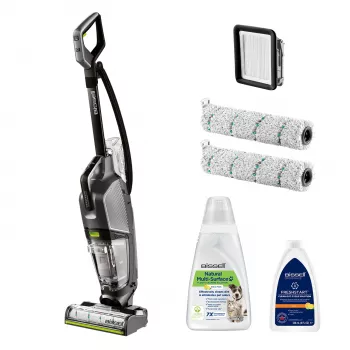 Bissell CrossWave Hydrosteam Pet Pro vertikālais putekļsūcējs AC Slapjā&sausā tīrīšana Bezputekļu maiss 0 L 1100 W Melns, Sudrabs
