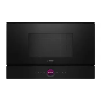 Iebūvējams solo mikroviļņu krāsns Bosch Serie 8 BFL7221B1 — 900 W, 21 L, skārienvadība, melns