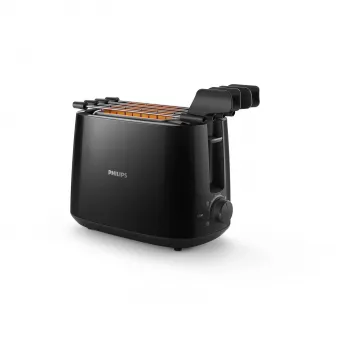 Philips Daily Collection HD2583/90 tosteris, 2 atveres, 8 pakāpes, 600 W, melns