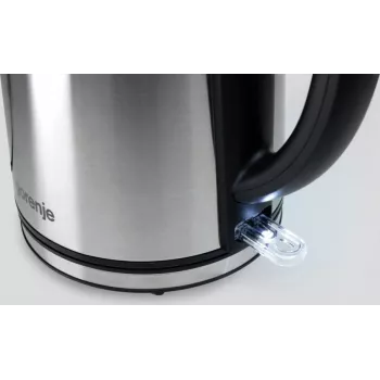 Gorenje K15DWS elektriskā tējkanna 1,5 l 2200 W melna, nerūsējošais tērauds