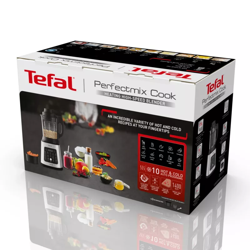 Tefal Perfectmix Cook BL83SD 1,75 L galda blenderis 1400 W melns, nerūsējošais tērauds