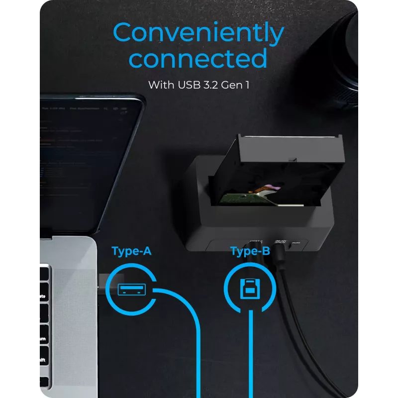 ICY BOX IB-1121-U3 USB 3.2 Gen 1 (3.1 Gen 1) Type-A Melns