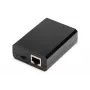 DIGITUS Gigabit PoE+ sadalītājs, 10/100/1000 Mbps, 24 W ieeja: 802.3at PoE, izeja: 5V/2A, 9V/2A, 12V/2A, plastmasas korpuss, melns