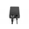 DIGITUS Gigabit PoE+ sadalītājs, 10/100/1000 Mbps, 24 W ieeja: 802.3at PoE, izeja: 5V/2A, 9V/2A, 12V/2A, plastmasas korpuss, melns