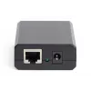 DIGITUS Gigabit PoE+ sadalītājs, 10/100/1000 Mbps, 24 W ieeja: 802.3at PoE, izeja: 5V/2A, 9V/2A, 12V/2A, plastmasas korpuss, melns