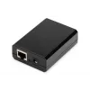 DIGITUS Gigabit PoE+ sadalītājs, 10/100/1000 Mbps, 24 W ieeja: 802.3at PoE, izeja: 5V/2A, 9V/2A, 12V/2A, plastmasas korpuss, melns