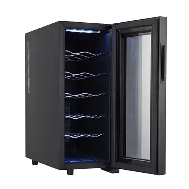 Termoelektriskais vīna dzesētājs Adler AD 8083 — 12 pudeles, brīvi stāvošs, melns, 33 L, 12–18 °C