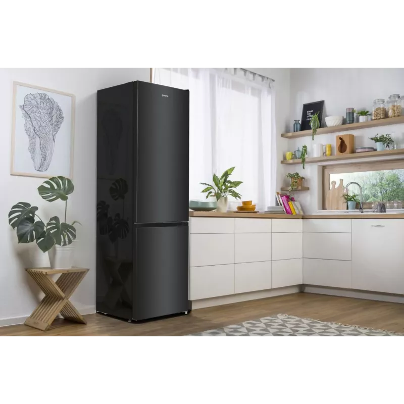 Gorenje NRK6202EBXL4 ledusskapis ar saldētavu, brīvi stāvošs, 331 L, melns