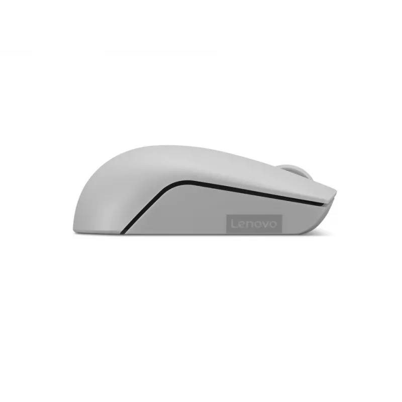 Bezvadu Lenovo Compact pele Arctic Grey — piemērota abām rokām, RF bezvadu, 1000 DPI, 3 pogas, ar baterijām
