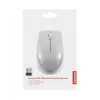 Bezvadu Lenovo Compact pele Arctic Grey — piemērota abām rokām, RF bezvadu, 1000 DPI, 3 pogas, ar baterijām