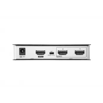 ATEN 2 portu True 4K pie 60 Hz (4:4:4), HDMI sadalītājs, HDMI, 2x HDMI, 4096 x 2160 pikseļi, Melns, Metāls, 4K Ultra HD