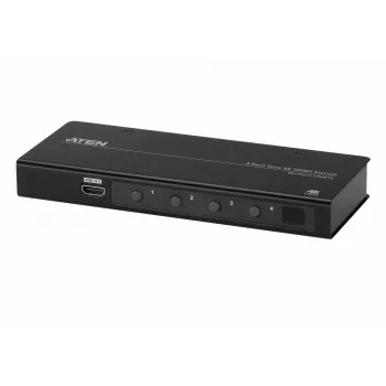 ATEN 4 portu True 4K HDMI slēdzis, HDMI, metāls, melns, 60 Hz, 3 m, 18 Gbit/s