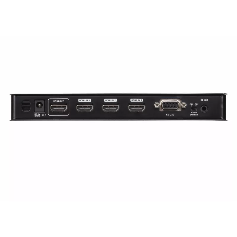 ATEN 4 portu True 4K HDMI slēdzis, HDMI, metāls, melns, 60 Hz, 3 m, 18 Gbit/s