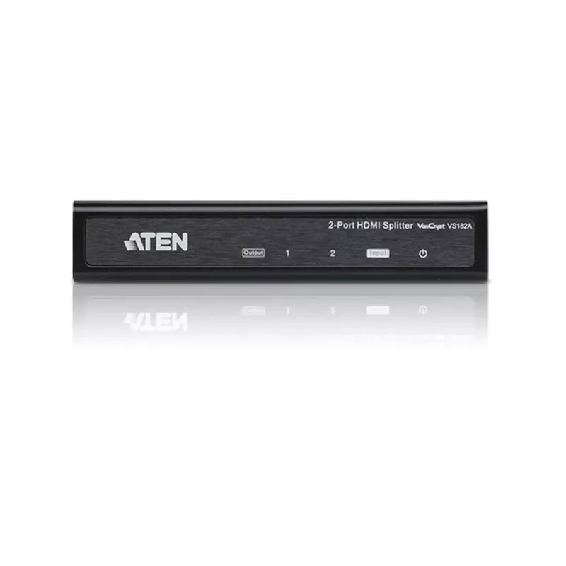 ATEN 2 portu HDMI audio/video sadalītājs 4Kx2K, HDMI, 2x HDMI, 4096 x 2160 pikseļi, Melns, Metāls, 4K Ultra HD