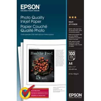 Epson fotokvalitātes tintes printera papīrs - A4 - 100 loksnes