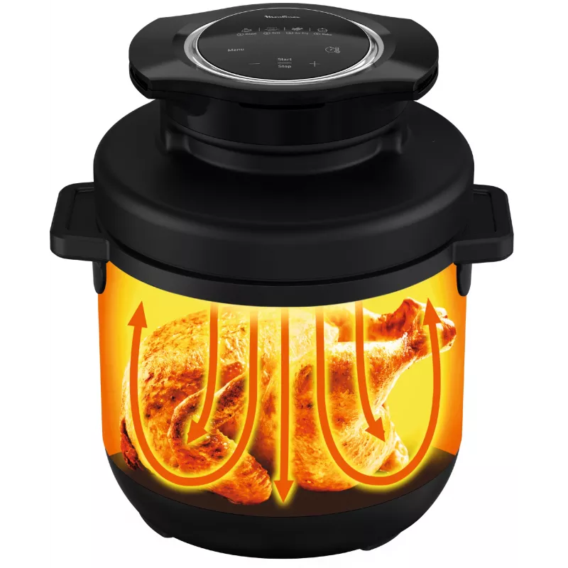 Multivāres-tvaicētājs Tefal Turbo Cuisine & Fry CY7788 — 7,6 l, 1200 W, 15 programmas, melns